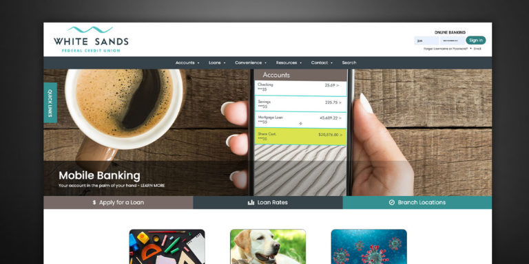 White Sands FCU website redesign